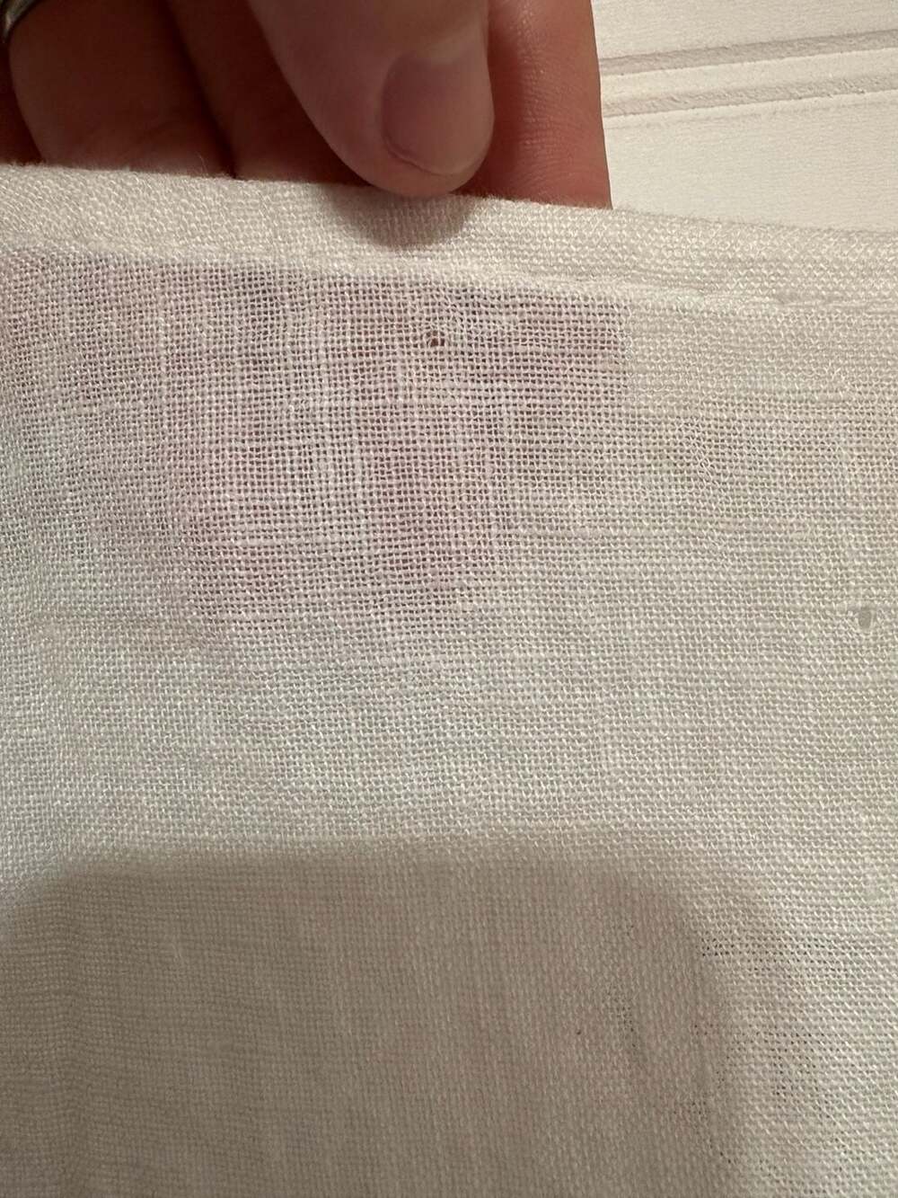 Made in Italy White 100% Linen with embroidered flowers Size M - Picture 6 of 8